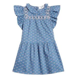 SEA NEW YORK TODDLER GIRL FERNANDA FLORAL FLUTTER-SLEEVE DRESS